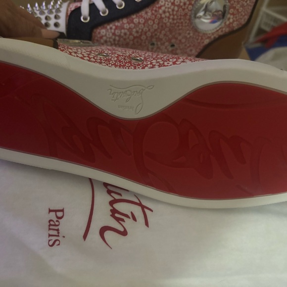 Custom designed Louis Vuitton red bottom sneakers - Picture 5 of 11